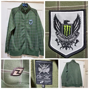 One Industries Jacket Mens XL Green Plaid Monster Army Motocross Moto Military - Picture 1 of 16