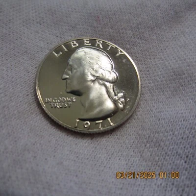 1971 S CLAD PROOF WASHINGTON QUARTER. - Image 1 of 2