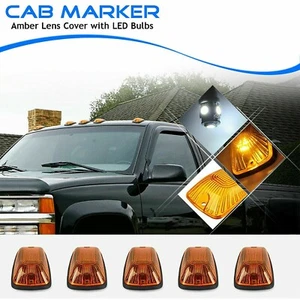 5PCS Amber Cab Roof Marker Lights Top Running for 03-18 Dodge Ram 1500 2500 3500 - Picture 1 of 11