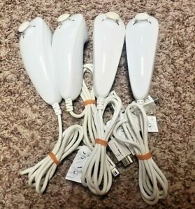 Official OEM 1 2 or 4 pack of white Nintendo nunchucks for Nintendo Wii or Wii U