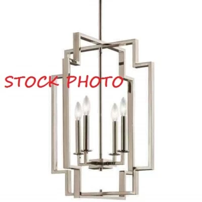 Kichler 43965PN полированный никель Downtown Deco 4 лампы ширина 18 дюймов одиночный кулон - Изображение 1 из 4