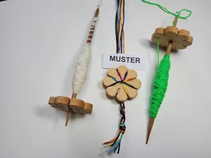 Multi Handspindel Blume 4 in 1 Spindel, Kopfspindel u. knüpfen wie Knüpfstern - Bild 1 von 3
