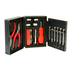 Mini Tool Kit Electrical Precision Screwdrivers Pliers 25 pcs Socket Set in Case - Picture 1 of 2