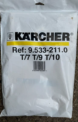 ⭐KARCHER 9.533-211.0 10 PACK VACUUM CLEANER HOOVER PAPER FILTER BAGS FOR T10/1⭐ - Image 1 of 3