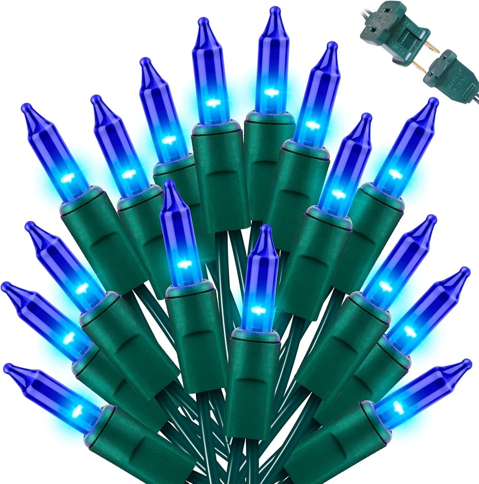 LAMPHOME Luz de Cordas de Natal, 100 unidades Mini Luz de Cordas Incandescente em 21,6 - Imagem 1 de 4