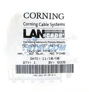 Corning Unicam 92-001-97-NP-E MTRJ-E 62.5um MM Connector, No Pins ~STSI - Picture 1 of 2