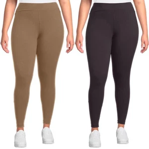 Women Warm Thick Fleece Lined Full Length Leggings Soft High Waist Elasticated - Picture 1 of 10