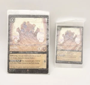 Disney Lorcana Karten Hades König des Olymp 5/204 EN 1 große & Mini Karten SEALED - Bild 1 von 3