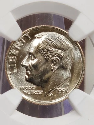 1996 W Roosevelt Dime MS66 FT NGC With Uncirculated P &D Mint Sets And OGP - Image 1 of 4