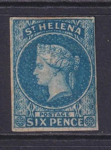 Santa Elena QV 6d SG1. Wmk Large Star imperfecto. 1856. Cuatro márgenes (solo). - Imagen 1 de 2
