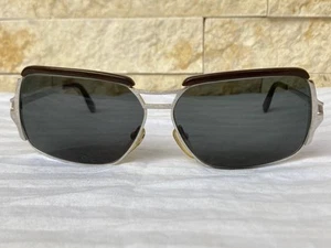 VINTAGE IOM SUNGLASSES SQUARED METAL SILVER PILOT NO.311 MINT 1960'S HONG KONG - Picture 1 of 19