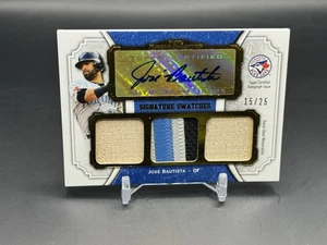 2012 Topps Museum Jose Bautista Triple Relic Patch Auto Gold /25 - Bild 1 von 2