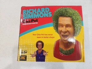 Chia Pet offizielles Richard Simmons dekoratives Keramik-Übertopf offener Kasten mit Samen - Bild 1 von 10