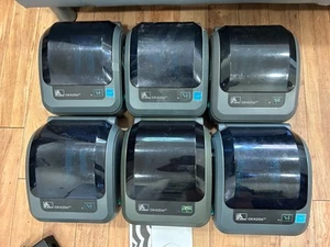 x6 Lot Zebra GX420D Shipping Label Printer 4x6" LAN USB Model - x6 PSU Included - Afbeelding 1 van 8