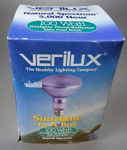 VERILUX 100 WATT DESIGNER FLOOD R40 SATIN PEARL FINISH R30FF100VLX REFLECTOR - Picture 1 of 5