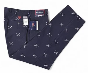 Polo Ralph Lauren pantaloni da golf uomo 38x32 mazze ricamate USA nuovi vecchio magazzino - Foto 1 di 16