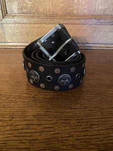 Y2K Vintage Moschino Jeans dicker Ledergürtel Nieten Gr. 90 - Bild 1 von 3