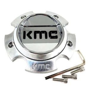 KMC Chrome/Polished Center Cap 5-5/8"OD Bolt-On Closed-End T163H145-5-H30-P1 - Picture 1 of 5