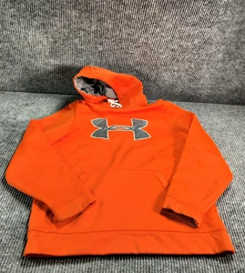 Underarmour Woman Hooded Jacket SM/Petite Drawstring L-S Kangaroo Pockets Orange - Picture 1 of 7