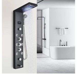 Colonna Doccia Idromassaggio in 304 Acciaio Inox AWorddy LED - Foto 1 di 4
