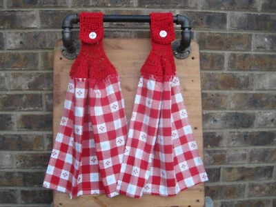 (2) Juego de toallas de cocina Pioneer Woman Crochet Top Sweet Rose   Foto 1 de 4