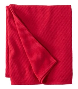 L.L. Bean Maine Twill Blanket Red New - Picture 1 of 5