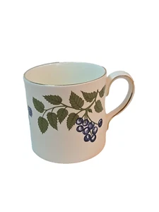 Crown Staffordshire England Tea Cup Berries Cherries Fine Bone China 6 oz Gold - Picture 1 of 9