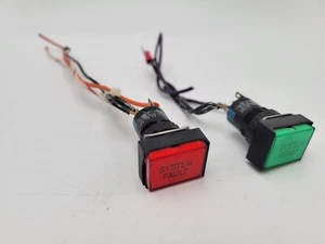 2PC Idec Al6-M Momentary Green & Red LED Illuminated Pushbutton Switch 24 Volt - Picture 1 of 20