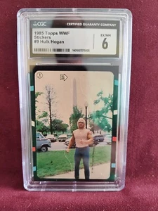 HULK HOGAN 1985 TOPPS WWF STICKERS #9 EX/NM CGC 6 - Picture 1 of 1