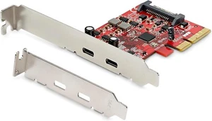 2-Port USB 3.2 Gen 2 PCIe Card, USB-C 10Gbps PCI Express 3.0 x4 Adapter - Picture 1 of 5