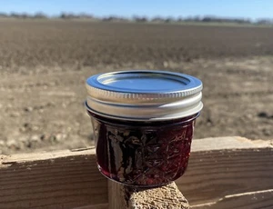 Homemade Mixed Berry Strawberry Blueberry Jam Preserves (4 Oz Jar) - Picture 1 of 6