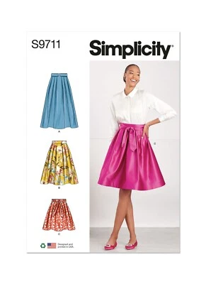 SIMPLICITY 9711 MISSES SKIRTS Sewing Pattern Sizes 4-12 & 14-22 Skill: AVERAGE - Image 1 of 4