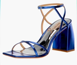 Badgley Mischka Ivanka Heeled Sandals Metallic Blue Size 5.5 - Bild 1 von 18