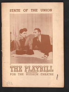 State of the Union Ralph Bellamy Kay Francis 1946 Playbill Hudson Theatre NY - Picture 1 of 1