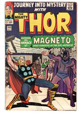 JOURNEY INTO MYSTERY #109 (1964) - GRADE 5.5 - MARVEL THOR 1ST MAGNETO CROSSOVER - Image 1 of 2