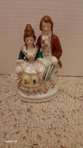 Vintage Occupied Japan Victorian Couple Porcelain Figurine! - Picture 1 of 6
