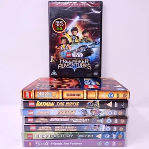 Lego Series Movies 8 DVD Bundle | NEW | Star Wars Batman Justice League Friends - Picture 1 of 2