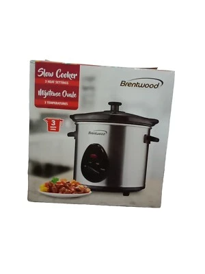 Otros BRENTWOOD 3 cuartos nuevos Olla de cocción lenta de acero inoxidable de 170 vatios (metálica) Foto 1 de 4