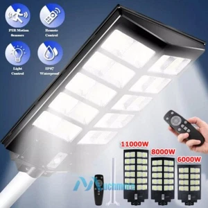 Commercial 11000W 960LED Solar Street Light Outdoor Solar Super Bright Dusk-Dawn - Picture 1 of 96