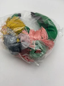 NIP NEW Boho Style Headband Hair Decor Accessory Fabric Flowers, Tassels Multi - Picture 1 of 4
