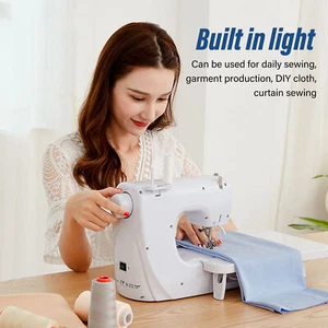 Mini Sewing Machine 12 Stitches Multifunctional Electric Desktop Sewing Mach MFS - Picture 1 of 12