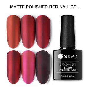 UR SUGAR 7.5ml Nagel Gellack Soak off Rot Matt Nail UV Gel Polish Nagel Kunst