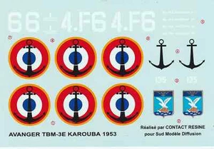 CONTACT RESINE CR-004 AVANGER TBM-3E KAROUBA 1953 - Imagen 1 de 1