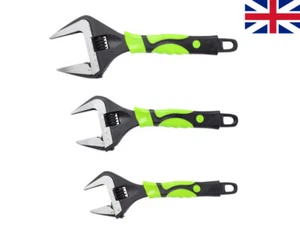 Heavy Duty Adjustable Wrench Spanner Extra Wide Jaw 6" 8" 10" 12" 0-60MM Opening - Picture 1 of 17