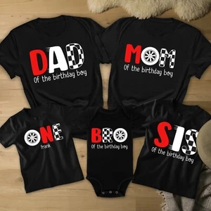 Family race car birthday shirts, racecar birthday shirt, matching racecar shirts - Picture 1 of 2