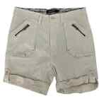  KAMA women 27 white zipped front pocket shorts 