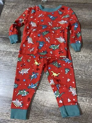 Niños Infantes 12 Mo Vacaciones T-Rex 2 piezas Pijama Manga Larga Navidad Usado en Excelente Condición Foto 1 de 4
