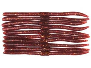 10 Señuelo de Plástico Suave Gusano Loco Bajo Pesca Drop Shot Plataforma Cebo 5,5" Rojo - Imagen 1 de 5