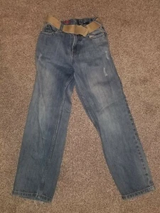 Boys Size 10 Adjustable Mossimo Supply Co. Premium Denim Tassled Jeans W/ Belt - Picture 1 of 12