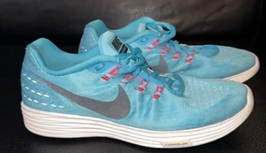 Nike Womens Lunar Tempo 2 Running Shoes Sneakers Size 10 Aqua Blue Swoosh - Picture 1 of 12